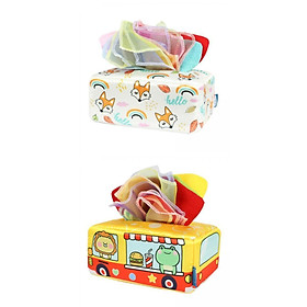 Hình ảnh Baby Tissue Box Juggling Dance Silky Tissue for Motor Skills