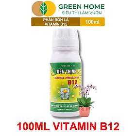 Phân Bón Lá Vitamin B12 GreenHome, Chai 100ml, Phục Hồi Giải Độc Cho Lan Khi Bị Bón Phân Quá Liều
