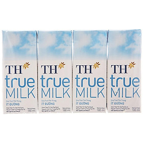 Sữa tươi tiệt trùng TH ít đường 4x180ml-3321642