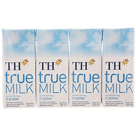 [Chỉ giao HCM] Sữa tươi tiệt trùng TH ít đường 4x180ml-3321642