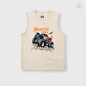 [TỪ 3-11 TUỔI (BF)] Bộ Ba Lỗ Bé Trai Bigfox, Bộ Quần Áo Trẻ Em Mùa Hè Chất Cotton Mát In Hình Monster Truck