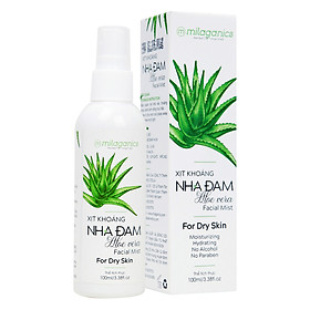 Xịt Khoáng Nha Đam Milaganics (100ml)