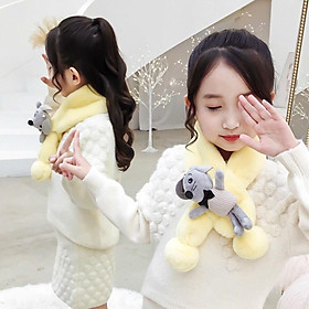Khăn quàng cổ gắn thú 3D kute cho bé trai bé gái