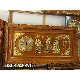 Mua Đồng hồ treo tường khắc tích phúc lộc thọ bằng gỗ gỗ đỏ kt 67×127×4cm