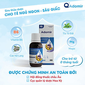 Siro Adomir - Giúp Bé Yêu Ngủ Ngon, Sâu Giấc