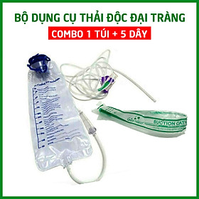 Dụng Cụ Thải Độc Đại Tràng (1 Túi + 5 Dây), Dụng Cụ Thải Độc Cà Phê (Dây Truyền; Túi Truyền Thải Độc; Túi Truyền Enema)