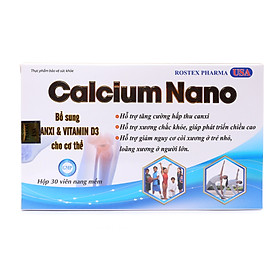 Calcium Nano Xanh dương bổ sung canxi, vitamin D3 tăng chiều cao - 30 viên