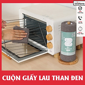 Mua Cuộn Khăn Lau Bếp Đa Năng Màu Đen 25 Tờ / Cuộn Tái Sử Dụng Nhiều Lần Chất Vải Dày Dai Cao Cấp Thấm Hút Tốt Lau Sạch Cả Vết Dầu Mỡ Cứng Đầu- Hàng chính hãng