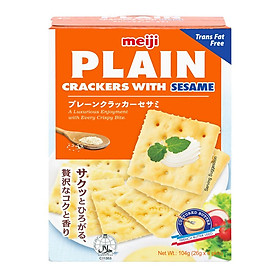 Bánh Meiji Plain Crackers With Sesame 104gr