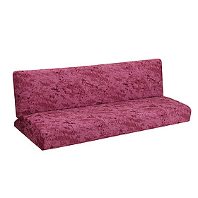 Armless Sofa Cover Stretch Sofa Bed Slipcover Bed Cover Non-Slip Washable Sofa Protector Cover for Three-Seater Sofa