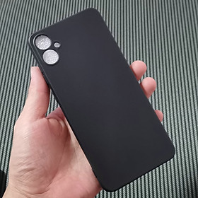 Ốp lưng dành cho SamSung Galaxy A06 dẻo màu đen bảo vệ camera sau, chống bám vân tay - Hàng chính hãng
