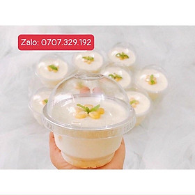 Mua 50 Ly lùn nắp cầu 200ml dùng lạnh    - Ly đựng tiramisu - Ly đựng bánh mousse