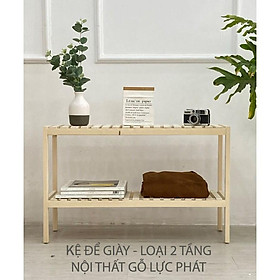 Mua Kệ 2 tầng đa năng -100cm - gỗ thông tự nhiên