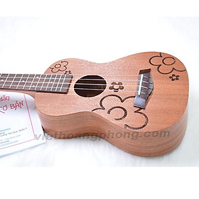 Mua Đàn Ukulele Concert Music Bông Hoa + Tặng bao đựng  sách học và phím gảy