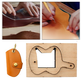 Key Purse Templates Leather Key Case Template Wood Leather Cutting  Handmade Punch Tool Metal Leather Cutting Dies Key Case Templates