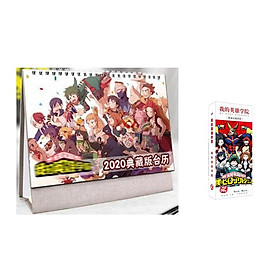 Combo 2 món anime chibi BOKU NO HERO ACADEMIA Học Viện Anh Hùng gồm quyển lịch kèm hộp ảnh bookmark