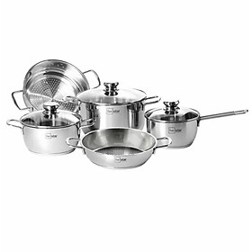Mua Bộ nồi 5 inox Fivestar 3 đáy nắp kính 5 món  dùng được trên mọi loại bếp|GiadụngAnNhiên