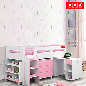 Giường ngủ trẻ Em ALALA/ Miễn phí vận chuyển và lắp đặt/ Đổi trả 30 ngày/ Sản phẩm được bảo hành 5 năm từ thương hiệu ALALA/ Chịu lực 700kg