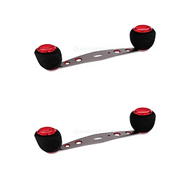 2pcs Super Power Baitcasting Reel Handle Fishing Reel Rocker EVA Knob Anti-rust Red