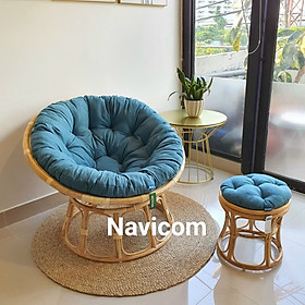 Mua Ghế thư giãn papasan nệm vải bố cao cấp (xanh lam)