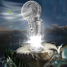 Mua Đèn Pin Đa Năng Camping 3 in 1 Đèn Bão Du Lịch Đi Câu Cá Cắm Trại Sạc Năng Lượng Mặt Trời Có Quạt Kiêm Sạc Dự Phòng