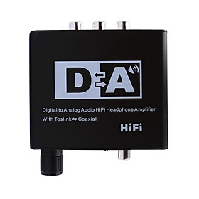 Coaxial Optic Fiber Digital To Analog Audio Converter Adapter RCA