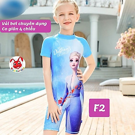 Đồ bơi liền thân cho be gái hình Elsa từ 10-22kg - vải chuyên dụng - thun 4 chiều- Kiến Lửa