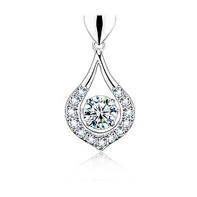 Dây Chuyền Bạc Nữ Vòng Cổ Bạc Ý 925 Mạ Bạch Kim Cao Cấp GIỌT Nước Lớn - NT Silver