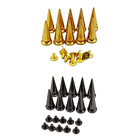 20x 10x25mm Metal Large Cone Spikes Punk Rivets Spikes for DIY Shoes Bag