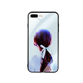 Ốp Lưng Kính Cường Lực cho điện thoại Iphone 7 Plus / 8 Plus - Girl