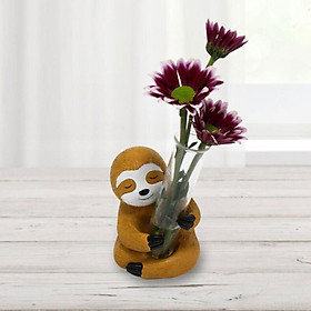 Sloth Statue Home Decor Flower Test Tube Vase Lightweight Creative Modern Resin Figurine for Housewarming Drawing Room Home Decorations