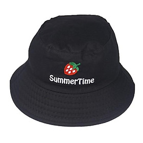 Mũ tai bèo quả dâu Summer Time một mặt nón bucket quả dâu phù hợp cho cả nam và nữ, vòng đầu 58cm - Hạnh Dương