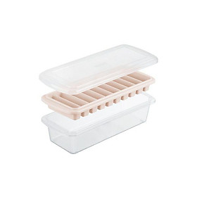 Mua Khay đá vỉ làm đá tủ lạnh khay 10 thanh có nắp đậy bằng nhựa nguyên sinh karu inochi Nhật Bản chính hãng cao cấp KLD01