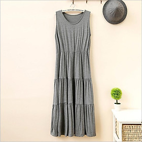 Đầm bầu thun dài co giãn 4 chiều thoải mái nhiều màu db16