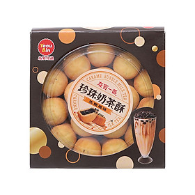 Bánh quy YEOU BIN vị trà sữa trân châu Carame Bubble Milk Tea Cake 470g