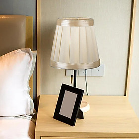 Table Lamp Shade Cover Bedside Light Cover Decorative Cloth Lampshade Convenient Assemble Pleated Designed for Household Decoration