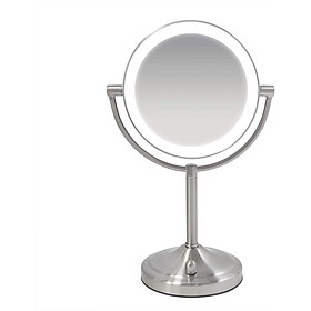 Gương trang điểm 2 mặt kèm đèn led điều chỉnh độ sáng HoMedics MIR-8150-EUchất liệu Niken cao cấp - Hàng chính hãng