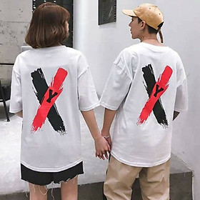 Áo Thun cặp Nam-Nữ in CHỮ X cực dễ thương , thích hợp cho các cặp đôi trẻ trung, năng động, cho các nhóm bạn đi đêm, đi phượt, bão, nhìn đã mắt, bao ngầu, bao chất! - S