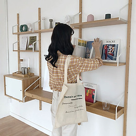 Túi Tote Vải Canvas Hoạ Tiết In Chữ, Túi Vải Canvas Độc Đáo - OTV017 - Ope Store