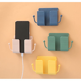 Mua Kệ dán tường có tai dể remote  đồ dùng  giá đỡ sạc điện thoại  có móc treo chìa khóa  dây Sạc (cao cấp)