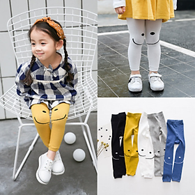 Quần legging bé gái cao cấp, quần tất cho bé 1 tuổi đến 7 tuổi chất cotton len họa tiết dễ thương