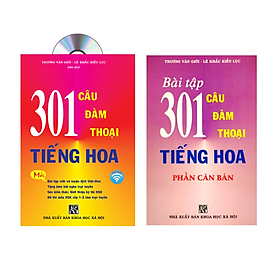 Sách - Combo: 301 Câu Đàm Thoại Tiếng Hoa +Bài tập 301 câu đàm thoại phần căn bản (BẢN MỚI NHẤT - KHỔ LỚN) + DVD tài liệu