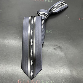 Cà vạt nam thanh niên công sở cao cấp 6cm xanh đen Giangpkc