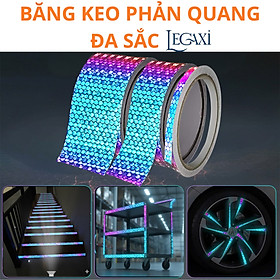 Băng Keo Phản Quang Đa Sắc Dán Xe Decal Phản Sáng Trang Trí Mâm Xe Cầu Thang Nhà Kho An Toàn Vào Ban Đêm