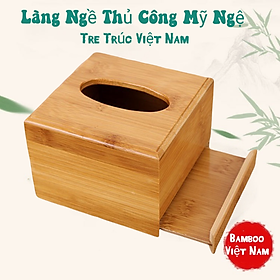 Hộp Đựng Khăn Giấy Chữ Nhật / Vuông Làm Từ Gỗ Tre Trúc Hàng Việt Nam Sản Xuất - VN Bamboo and Craft