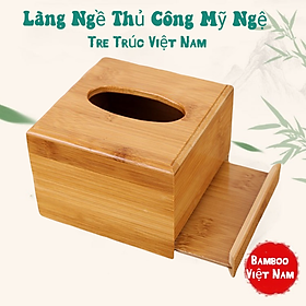 Hộp Đựng Khăn Giấy Chữ Nhật Và Vuông Làng Ngề Gỗ Tre Trúc Hàng Việt Nam Sản Xuất - VN Bamboo and Craft
