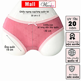 Quần lót nữ cao cấp WANNABE QLL07 quần chíp thun lưới họa tiết hoa xinh xắn nữ tính, luôn luôn thoáng mát thoải mái