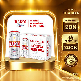 Bia Hanoi Premium - Thùng 24 lon 330ml