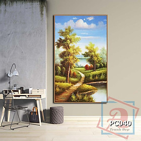 Mua Tranh canvas phong cách sơn dầu - Phong cảnh Làng quê châu Âu - PC040