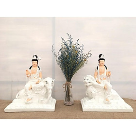 Mua Tượng văn thù phổ hiền 40cm màu trắng composite